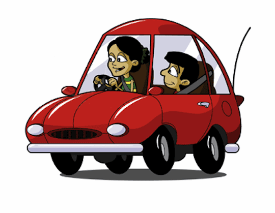 cartoon car